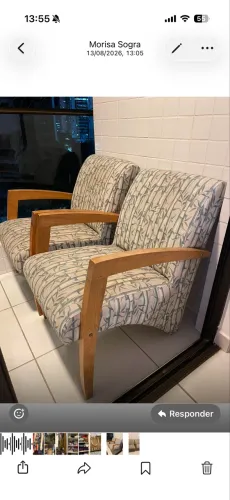 Kit 2 Poltronas em madeira