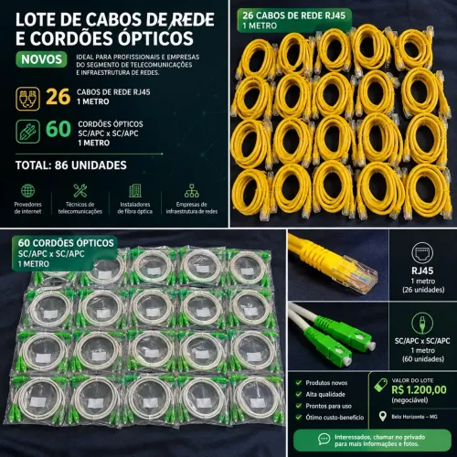 Cabos de rede e cordões ópticos 