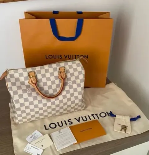 Bolsa Louis Vuitton speedy 30 damier azur