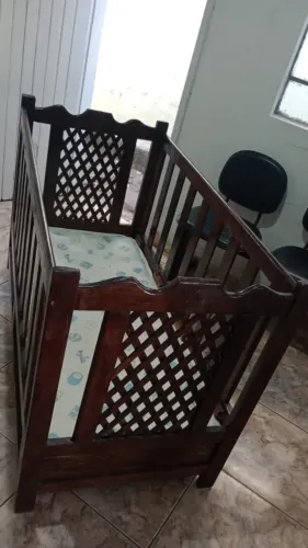 Berço de sucupira super reforçado + colchão