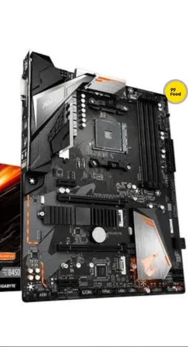 Vendo placa mãe aorus B450 top ainda está montado pra o comprador testar