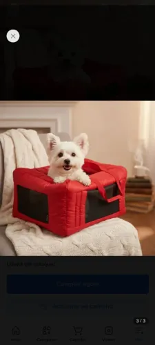 Bolsa de viagem para cães ou gatos.