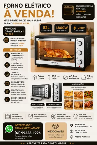 Forno Elétrico Mondial Grand Family II 52L 220V