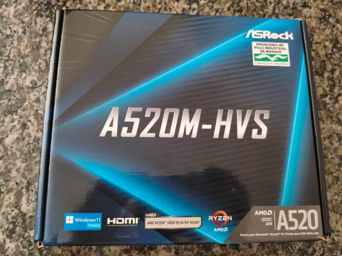 Placa mãe AM4 A520M HVS Asrock