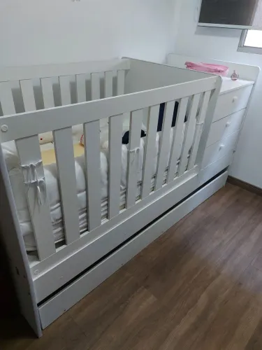 Berço Branco que virá cama