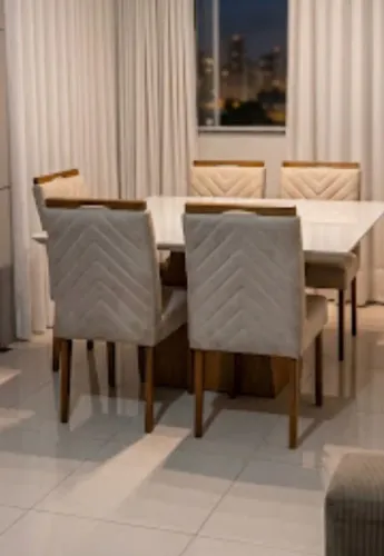 Mesa de jantar com 6 cadeiras