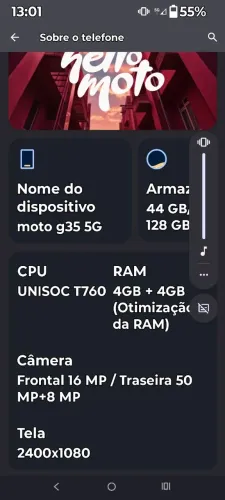 Vendo moto g 35