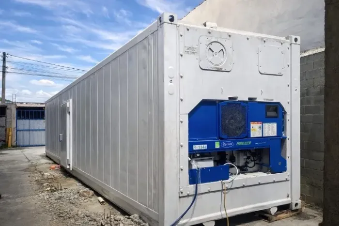 Container Refrigerado Carrier 40ft (-35°C) com Porta Lateral - Funcionando