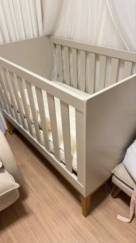 Berço bege mdf