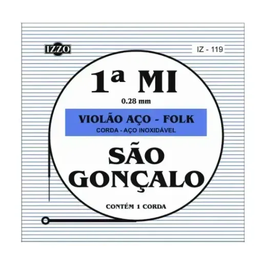 Encordoamento De Violão Aço São Gonçalo Avulsa Média 1ª MI