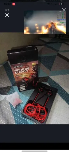 Fone Intrauricular Edx Qz Vermelho