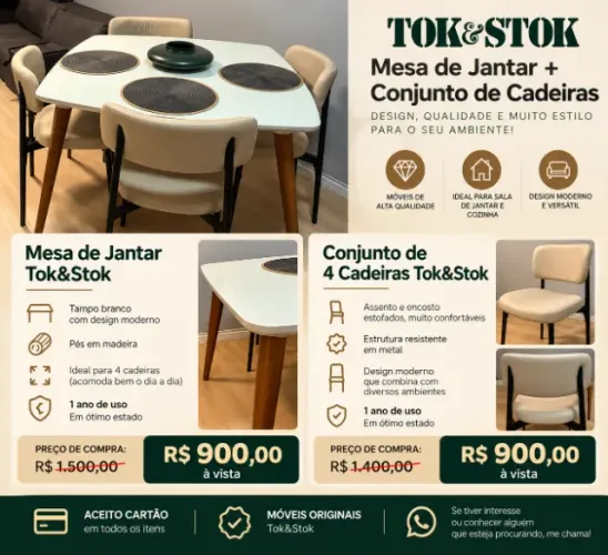 SUPER BARATO!! MESA TOK STOK!! R$ 900,00