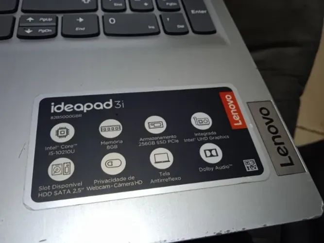 Notebook Lenovo IdeaPad 3i 256GB - i5 (8GB RAM)