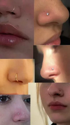 Piercing no nariz pontinho de luz. Brilho sutil, charme absolutooo!
