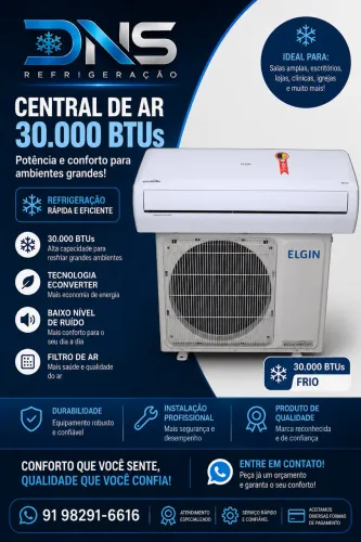 Central de ar 30.000BTUs 