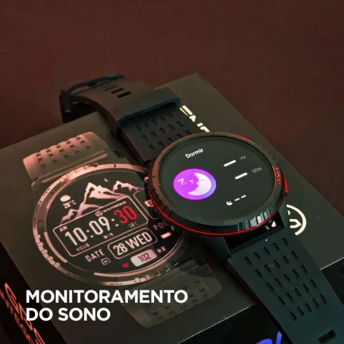 Smartwatch Kron Equipado com GPS Integrado, monitoramento avançado de saúde
