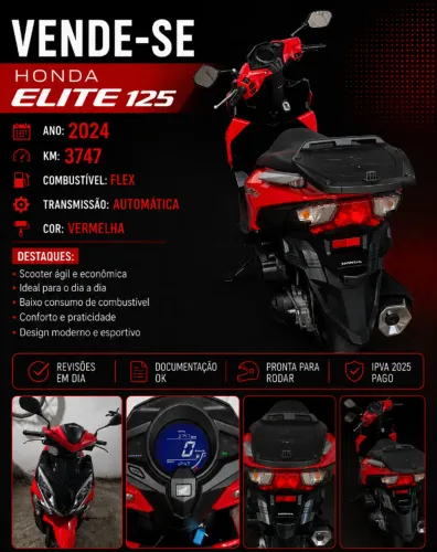 Honda Elite 125 ano 2024