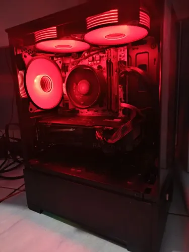 Pc gamer completo com ryzen 5600gt 16gb ddr4 e ssd 480gb