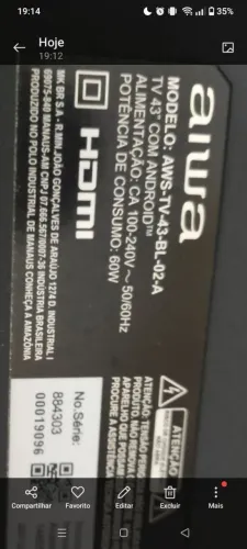 placa da TV Aiwa 43 polegadas