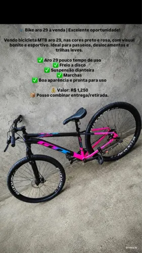 ? Bike aro 29 à venda | Excelente oportunidade! Vendo bicicleta MTB aro 29 km