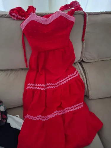 Vestido longo vermelho 