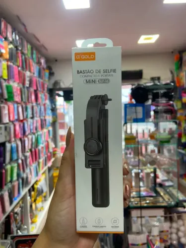 MINI BASTÃO DE SELFIE COMPACTO E PORTÁTIL