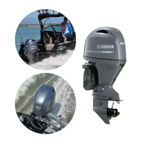 Motor Yamaha 90HP COMANDO CINZA 4T - Motor de Popa