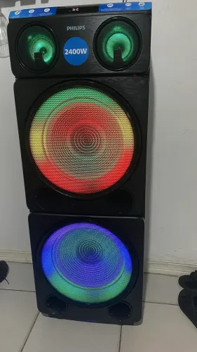 Caixa Potente Philips 2.400w auto falante de 12 polegadas