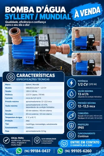 Vende-se bomba d?água
