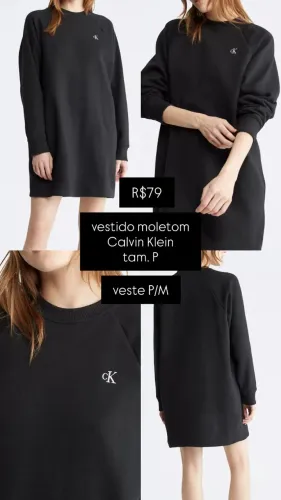 Vestido Moletom Calvin Klein