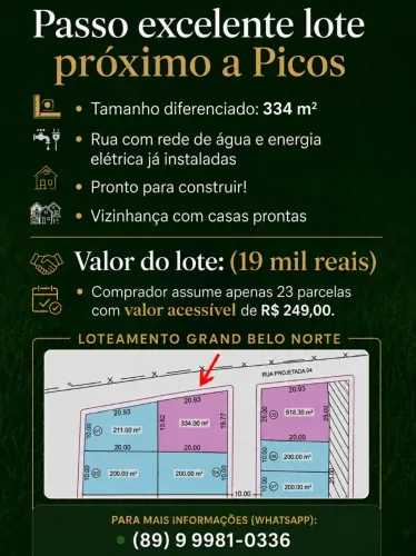 Terreno de 334m²