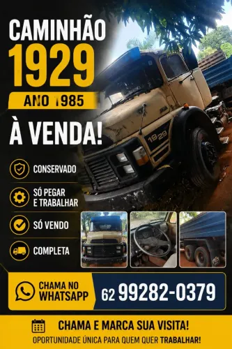 Caminhão 1920 com carreta completa pneus novos só pegar e trabalhar