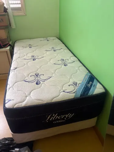 COLCHÃO ORTOBOM LIBERTY SOLTEIRO+ BASE (CAMA COMPLETA