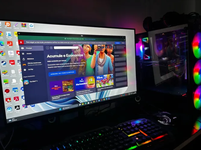 PC Gamer RX 5600GT 6GB + Ryzen 5 5600GT | 16GB RAM | Setup RGB Impecável