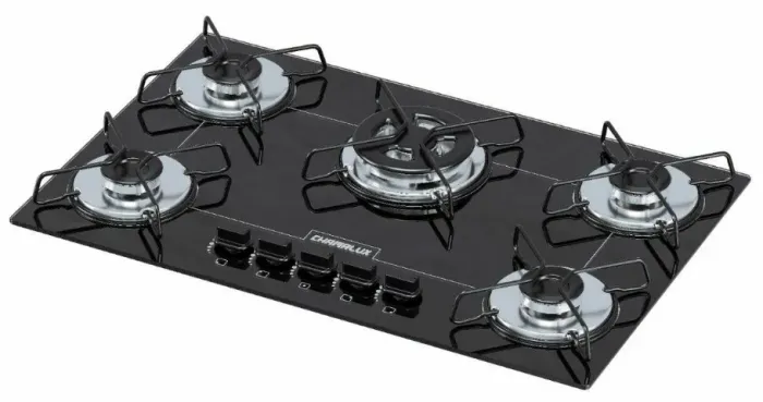Cooktop 5 Bocas Tripla Chama Branco Novo NF