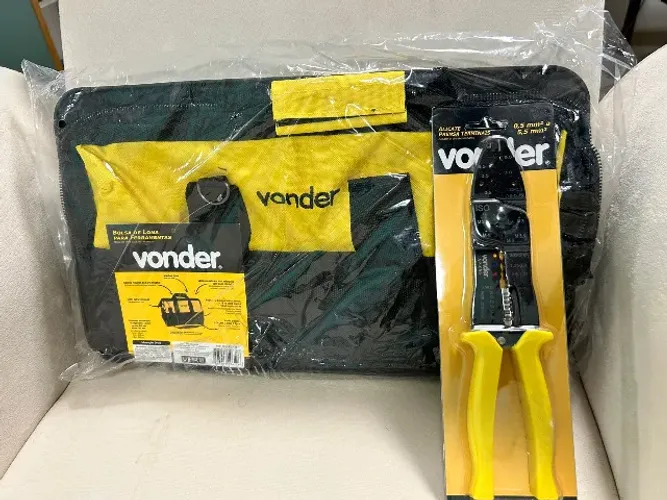Kit VONDER Bolsa de Lona + Alicate Prensa Terminais