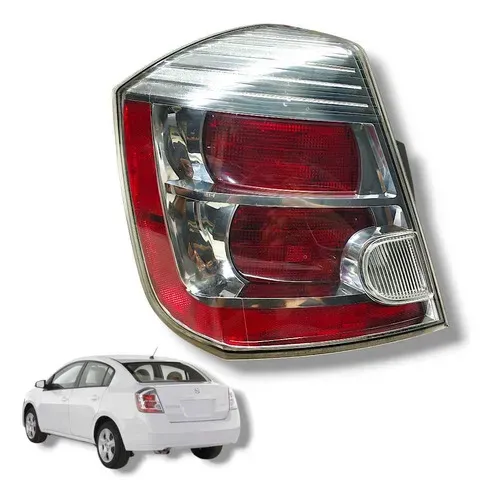 Lanterna Traseira Nissan Sentra 2007-11 Esquer Lente Arranha Esquerdo/motorista Vermelho