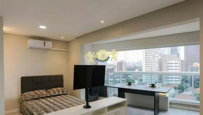 Flat mobiliado para alugar em Pinheiros | 35m² | 1 Dormitório | 1 Vaga de Garagem