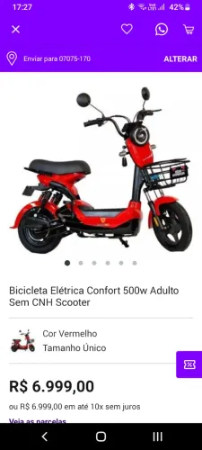 Bicicleta elétrica Smartway 500w (autopropelido)