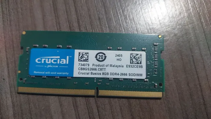Memoria DDR4 8GB 2666 Crucial Sodimm Notebook