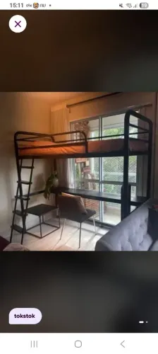 Cama Loft Tok&Stok com Escrivaninha - Solteiro Padrão