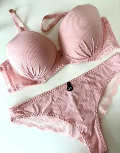 Conjunto Lingerie Rosa Bebê (GG)