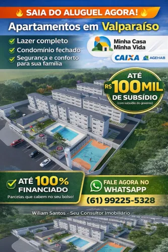 até 100 mil de desconto de subsidio e até 100% financiado