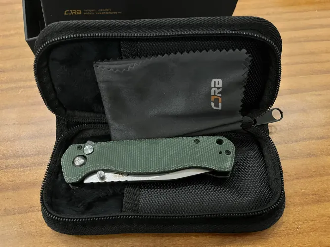 Canivete CJRB Chord button lock micarta