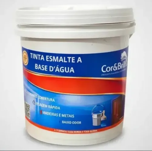 Tinta esmalte base d?água 3,6 Branco / preto