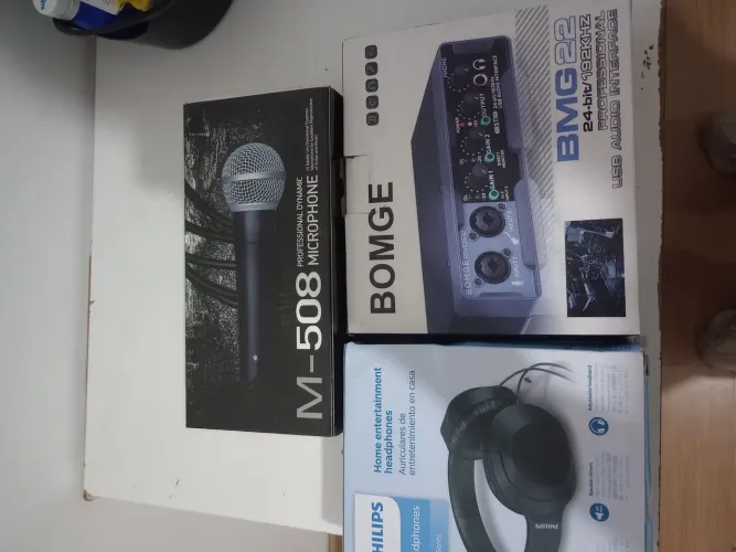 KIT INTERFACE DE AUDIO + FONE + MICROFONE
