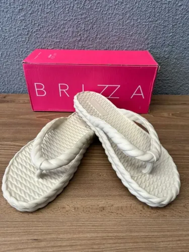 chinelo de dedo branco marrocos brizza tamanho 40 novo na caixa