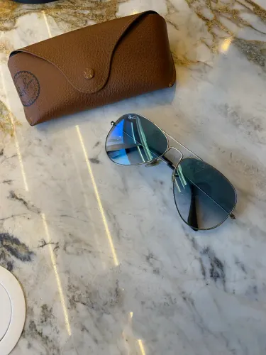 Ray-Ban Aviator Gradient (Prata com Lente Azul)