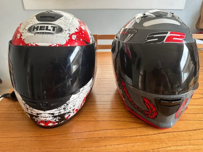 1 par de capacete para moto