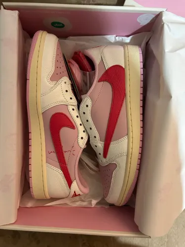 Travis Scott x Air Jordan 1 Low OG SP Sail Tropical Pink